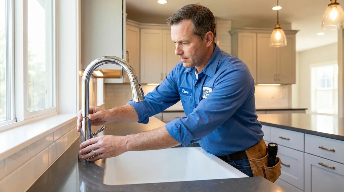 Kitchen faucet installation by Johns Plumbing LLC in Brentwood